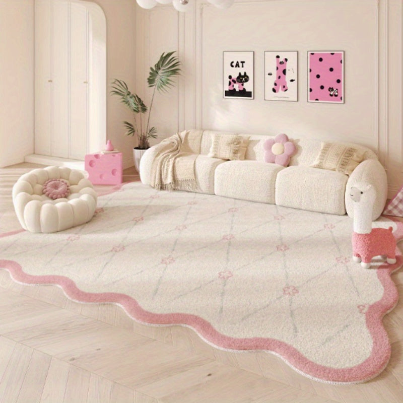 CREAM FLORAL RUG view 2