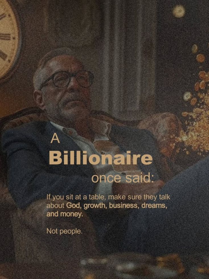BILLIONAIRE MINDSET TABLE CANVAS POSTER