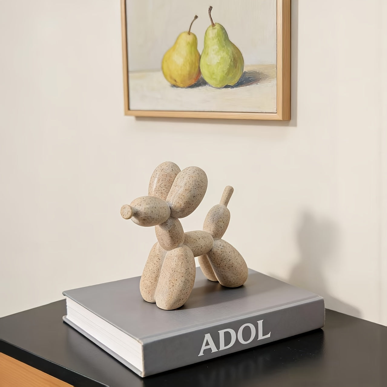 Tnessential Sand-textured Balloon Dog Decoration Ornament 3D Decor