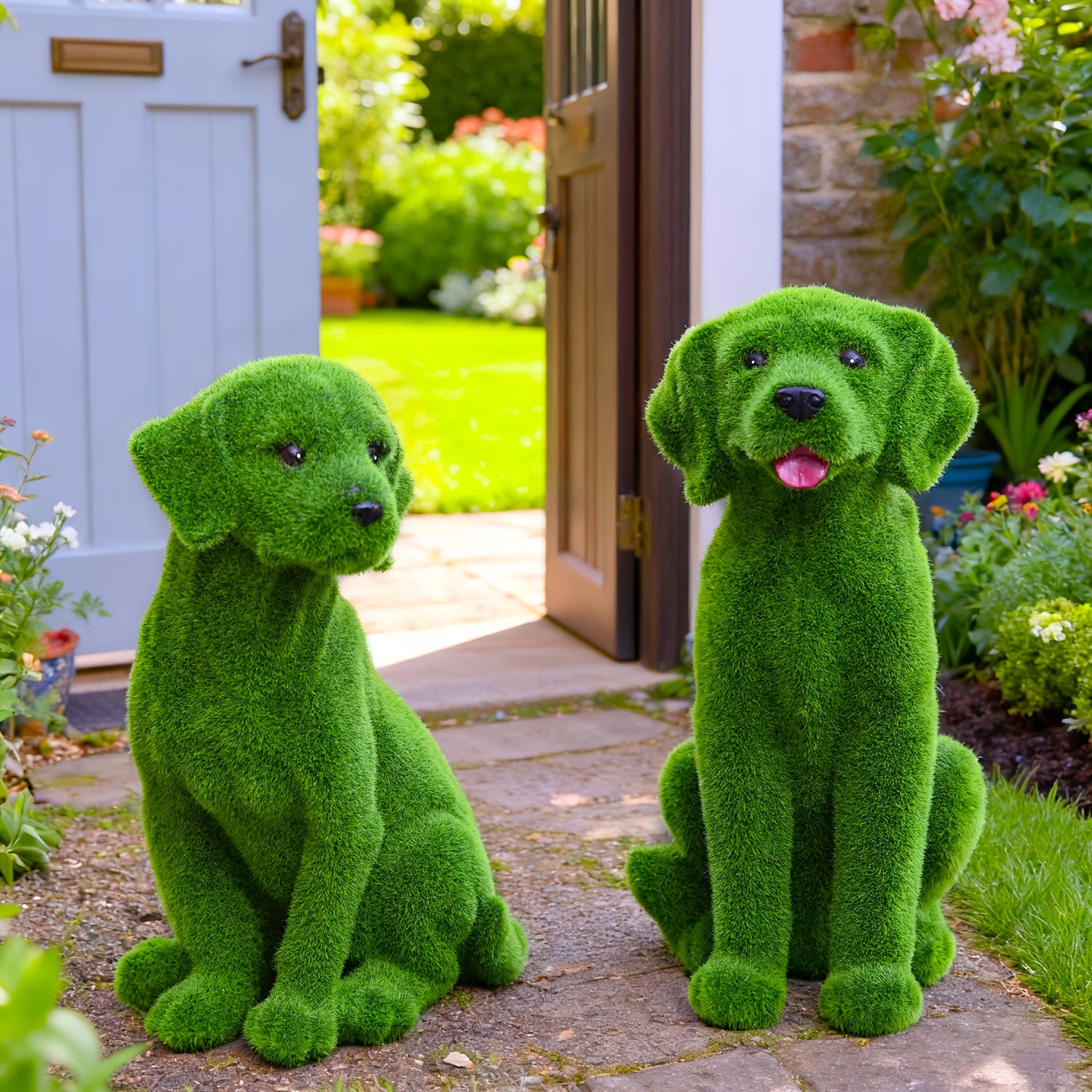 Tnessential Decorative Art Style Resin Dog Statue Featuring a Labrador 3D Decor
