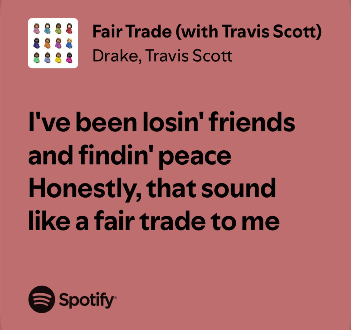 DRAKE LYRICS CANVAS POSTER