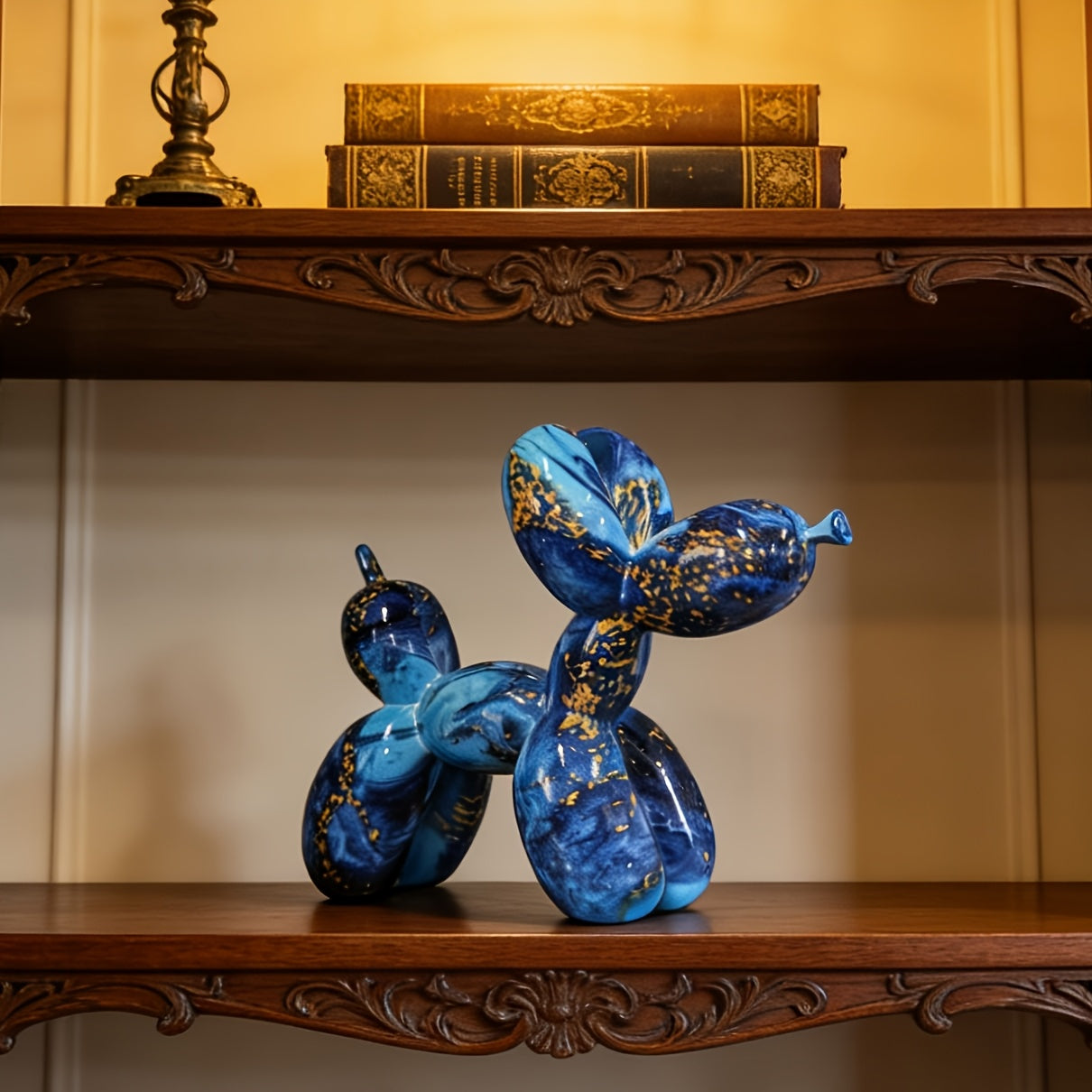 Tnessential Starry Blue Balloon Dog Figurine 3D Decor