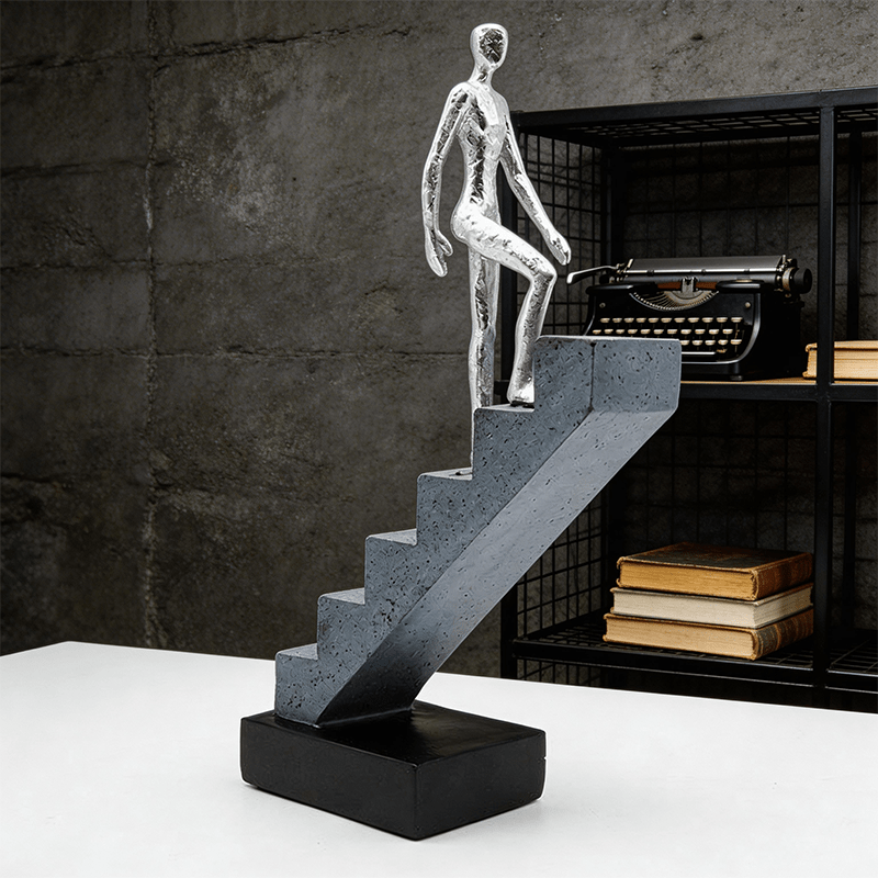 Tnessential Collectible Architectural Climbing Staircase Figure Statue 3D Decor