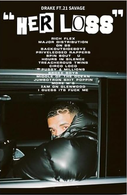 DRAKE "HER LOSS" CANVAS POSTER