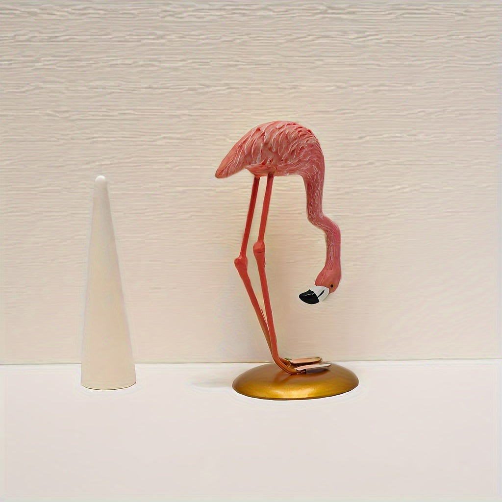 Tnessential Pink Flamingo Couple Resin Ornament Birthday Gift 3D Decor