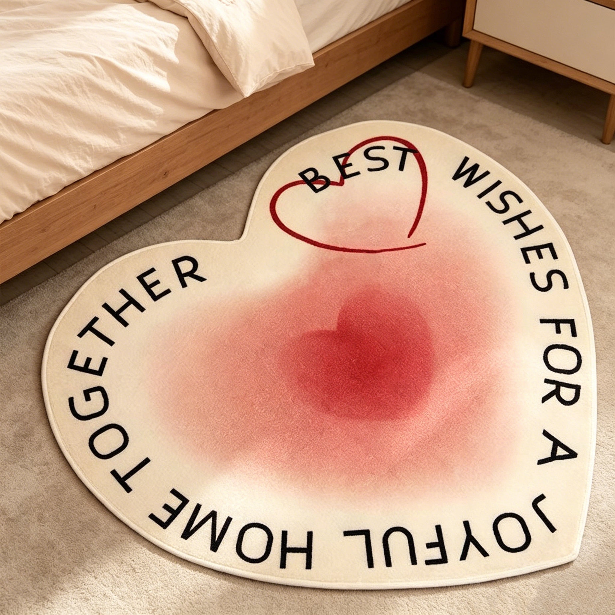 CREAM HEART 2 RUG view 8