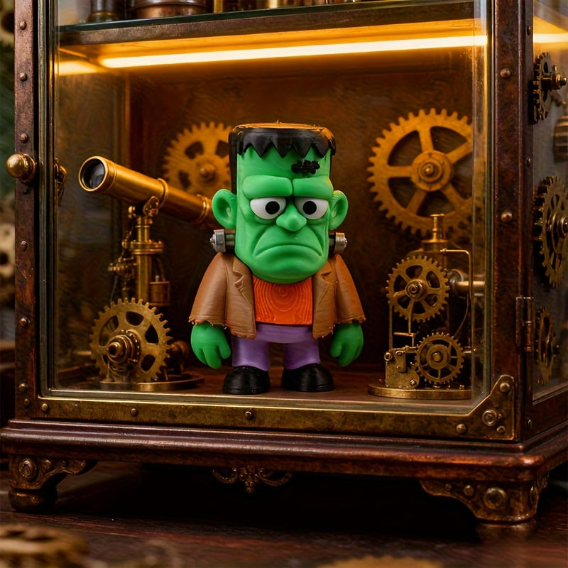 Tnessential Creative 3D Printed Green Men's Brown Jacket Statue 3D Decor