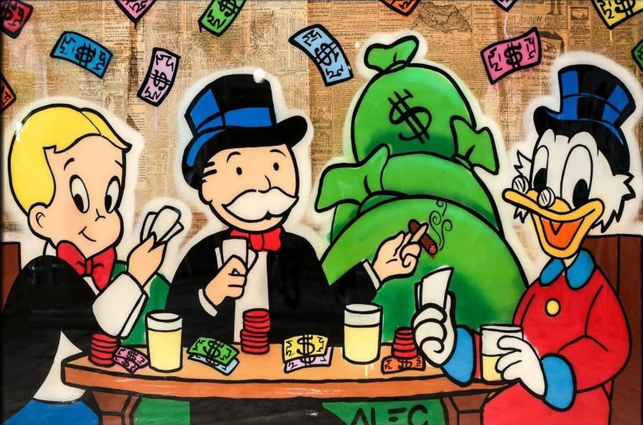 MONOPOLY X SCROOGE GRAFFITI CANVAS POSTER
