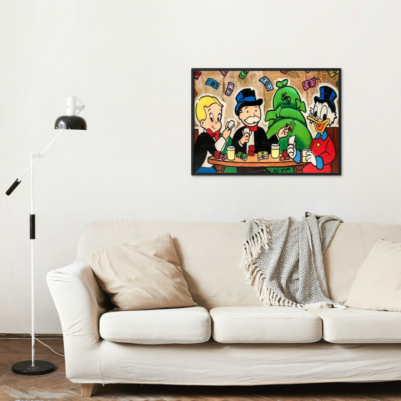 MONOPOLY X SCROOGE GRAFFITI CANVAS POSTER