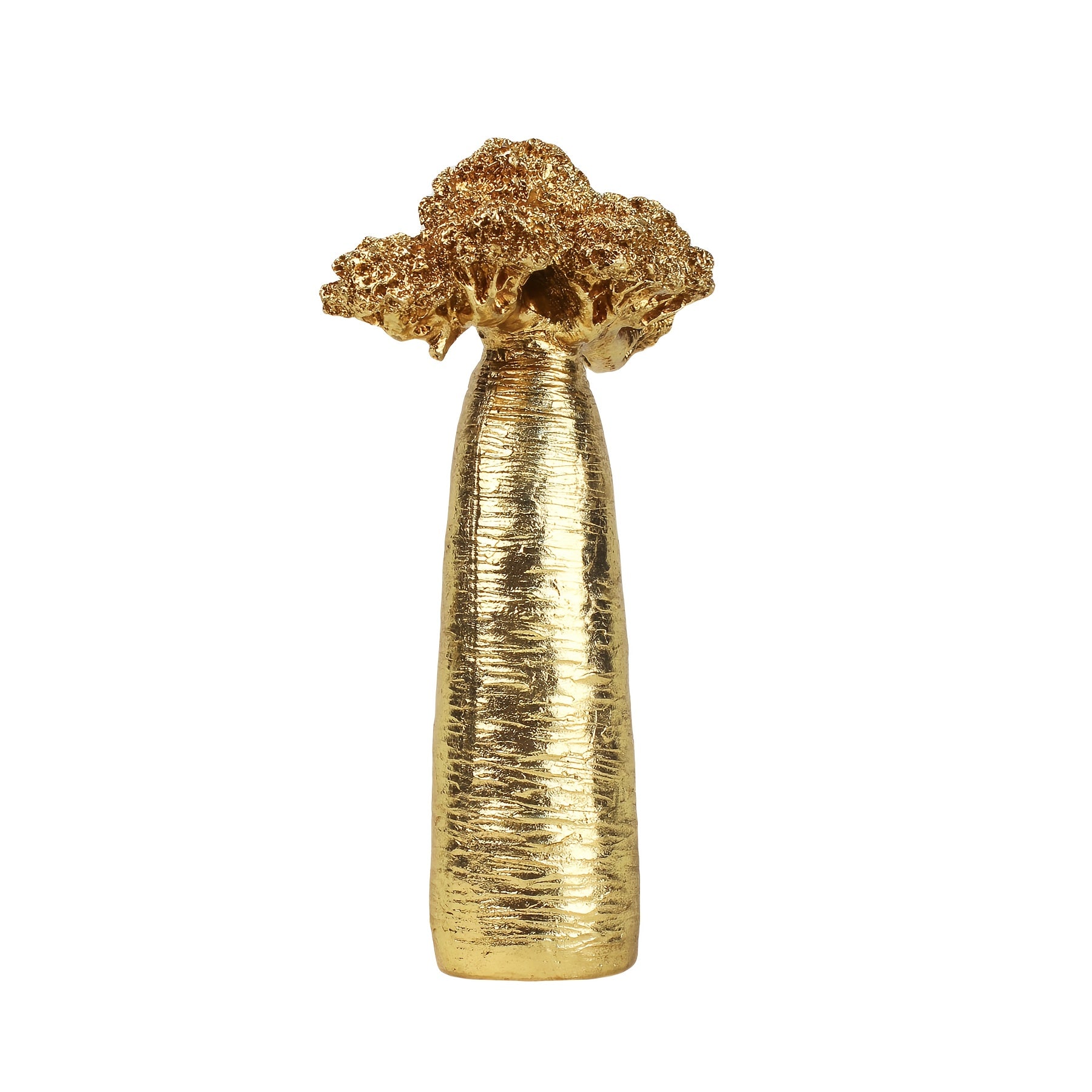 Tnessential Elegant Golden Baobab Tree Sculpture 3D Decor