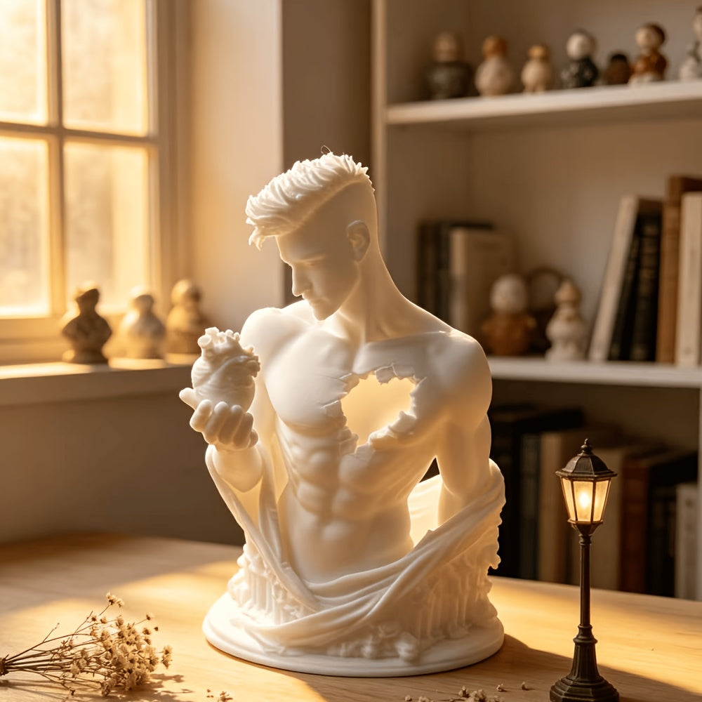 Tnessential Gothic-style Realistic Male Torso Sculpture 3D Decor