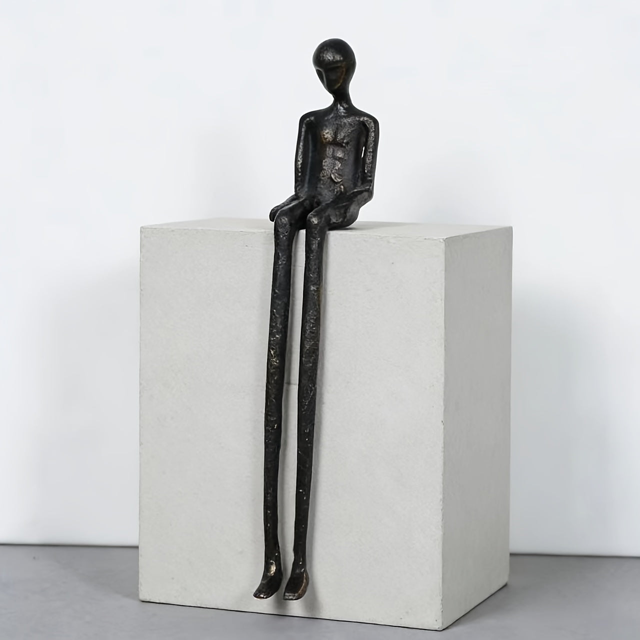 Tnessential Abstract Modern Minimalist Tall Figure Sculpture 3D Decor