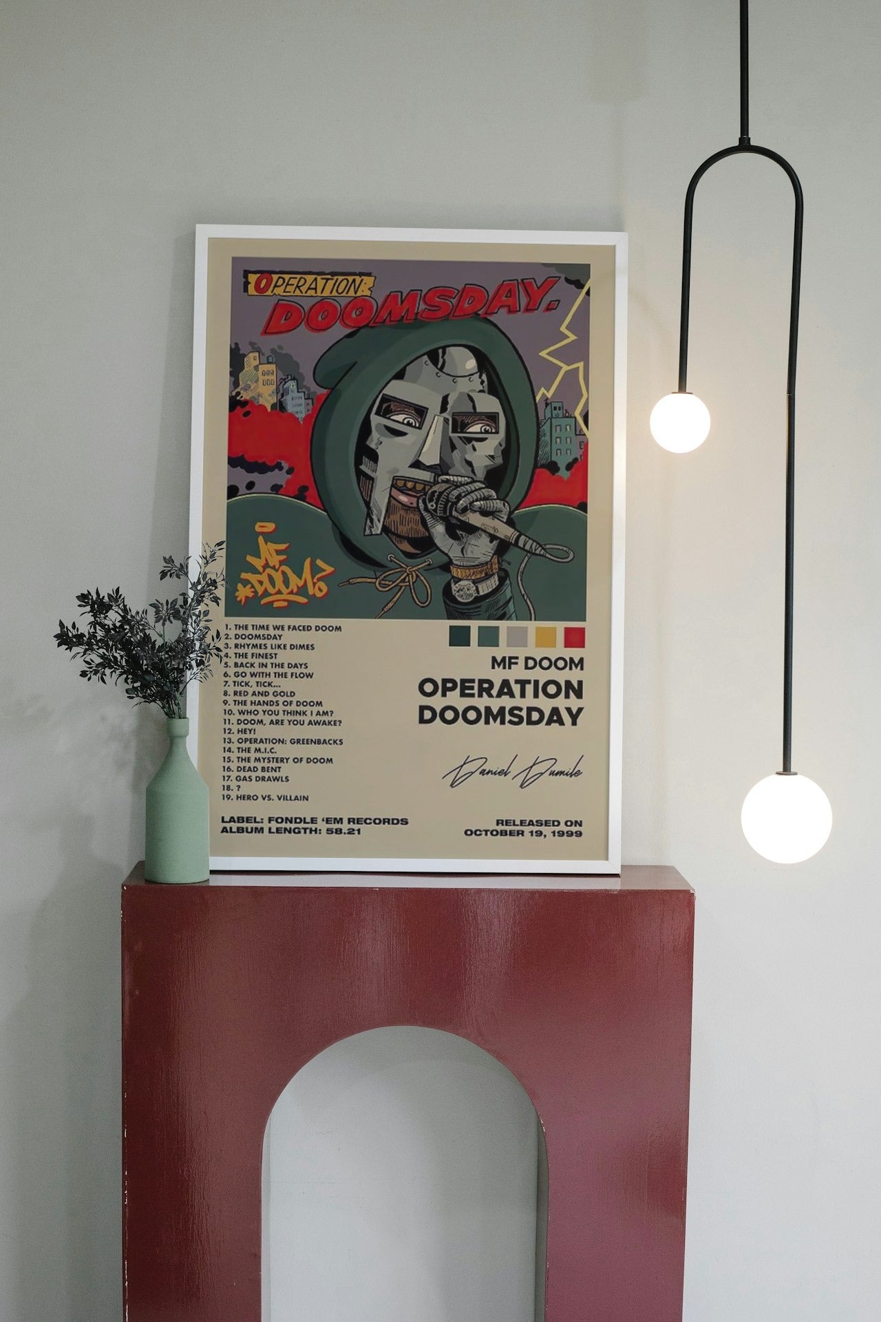 MF DOOM "OPERATION DOOMSDAY" CANVAS POSTER