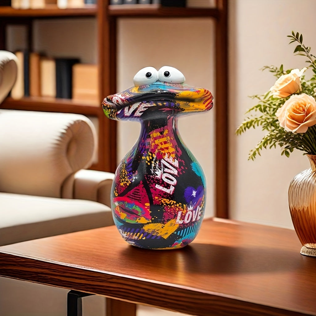 Tnessential Charming 'love' Frog Resin Sculpture 3D Decor