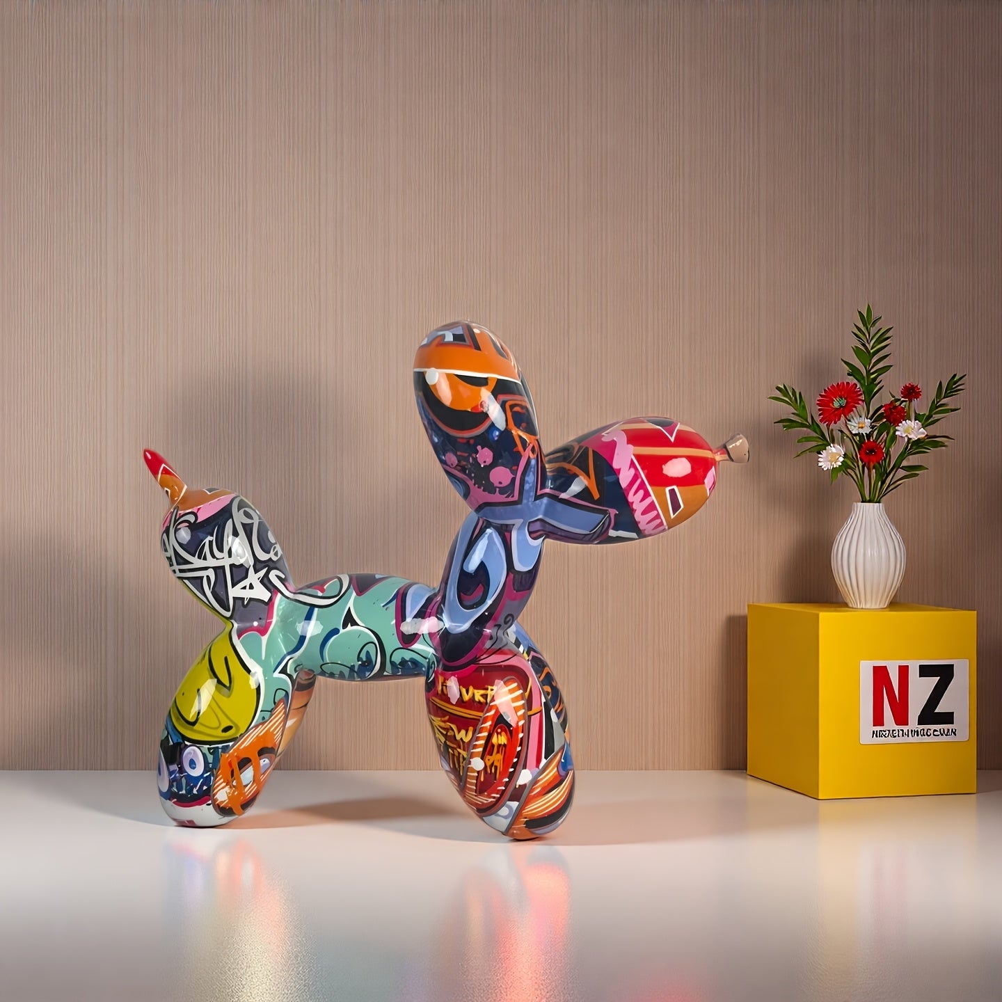 Tnessential Balloon Dog Sculpture Statue 3D Decor