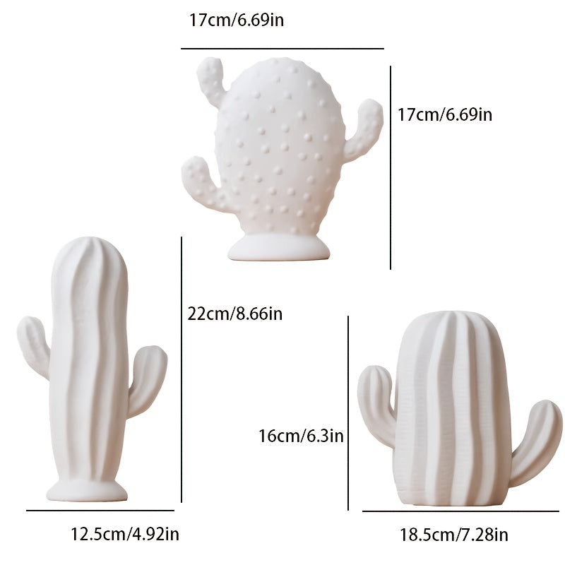 Tnessential Ceramic Cactus Decor 3D Decor