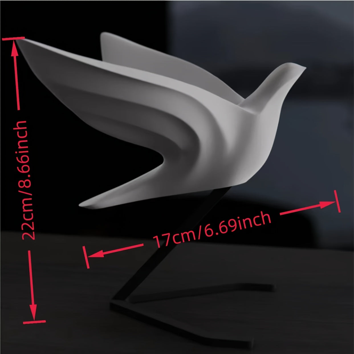 Tnessential D-printed Flying Dove Statue 3D Decor
