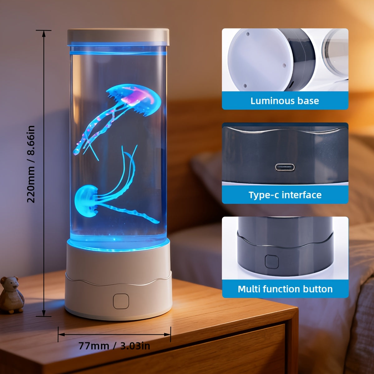 Tnessential Jellyfish (anemone) Lamp 3D Decor