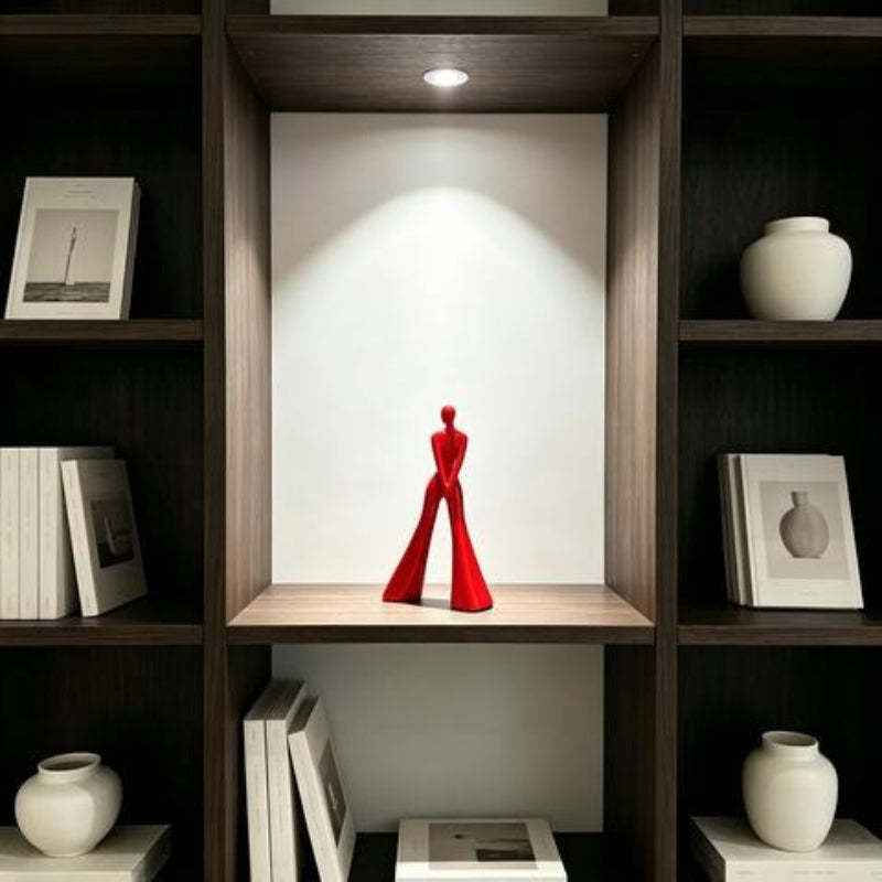 Tnessential Red Minimalist Abstract Female Sculpture 3D Decor