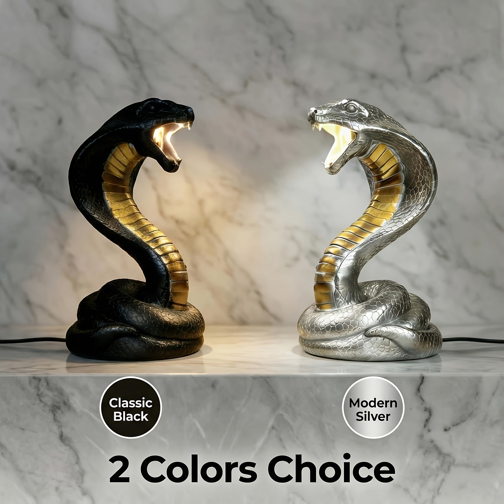 Tnessential Unique LED Serpentine Sculpture Lamp 3D Decor