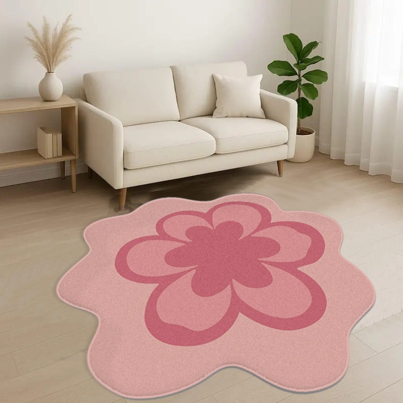 PINK FLOWER RUG view 3