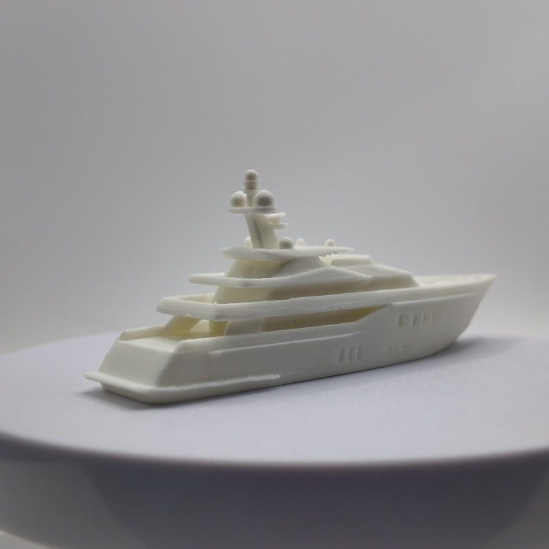 Tnessential White Luxury Yacht 3D Printed Decorative Ornament 3D Decor