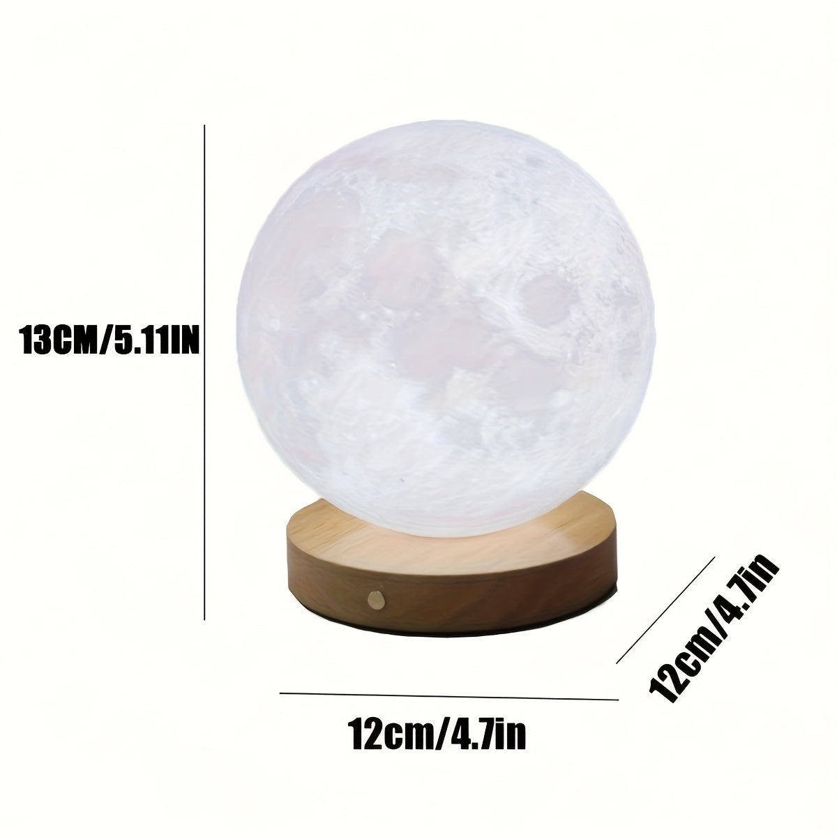Tnessential Spherical Moon-shaped Night Light 3D Decor