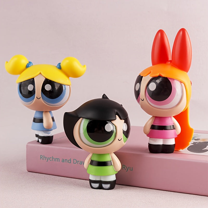 Tnessential Powerpuff Collectible Figure Set 3D Decor