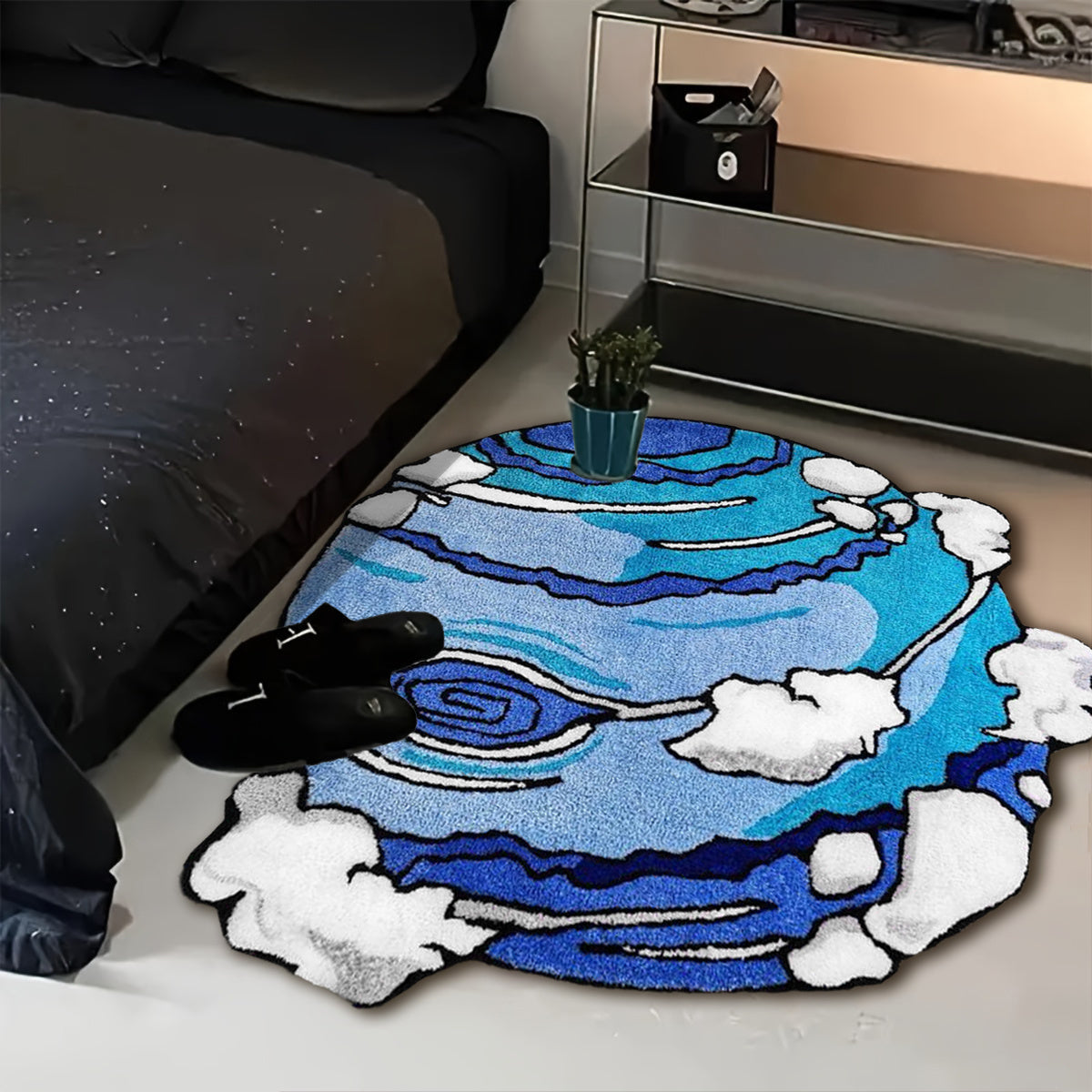 BLUE IRREGULAR RUG view 4