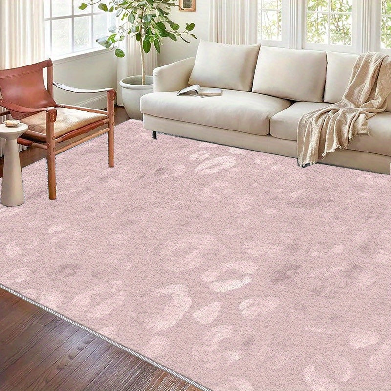 LIGHT PINK LEOPARD PRINT 2 RUG view 2
