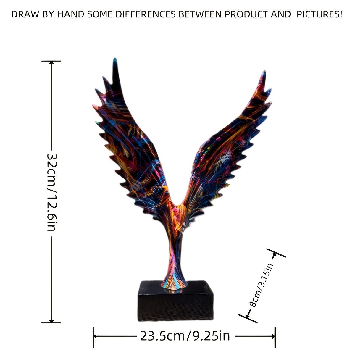 Tnessential Chic Colorful Eagle Statue 3D Decor
