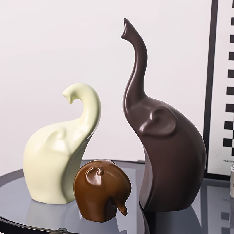 Tnessential Elephant Family Healing Ornaments 3D Decor