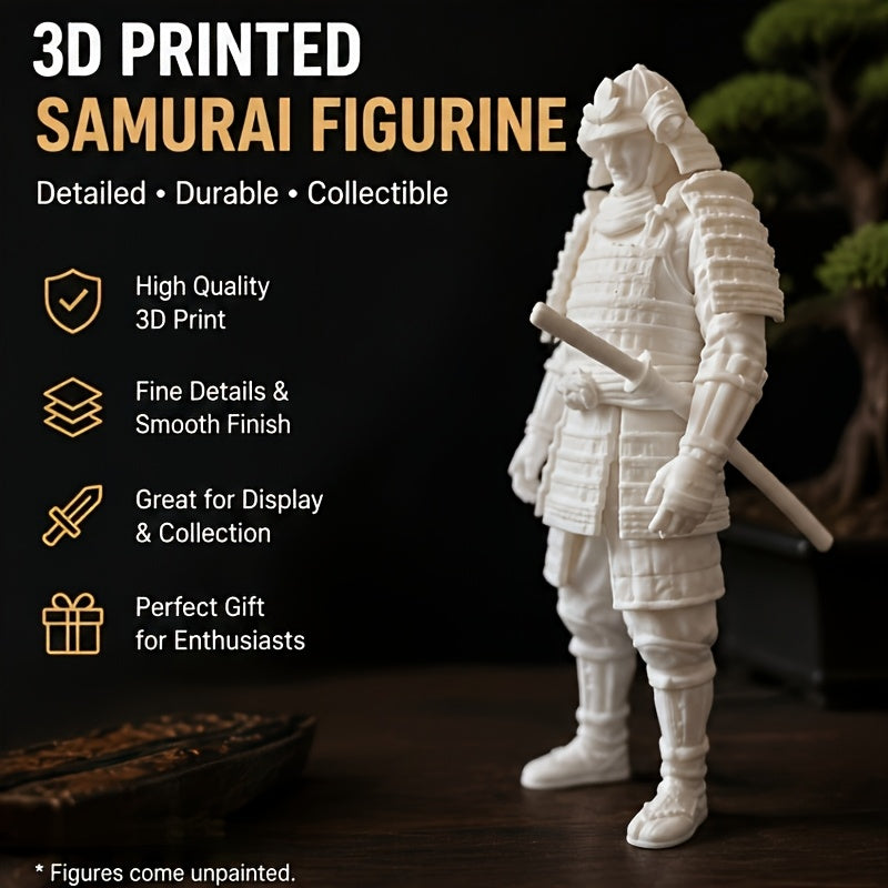 Tnessential Printed Samurai Warrior Statue 3D Decor