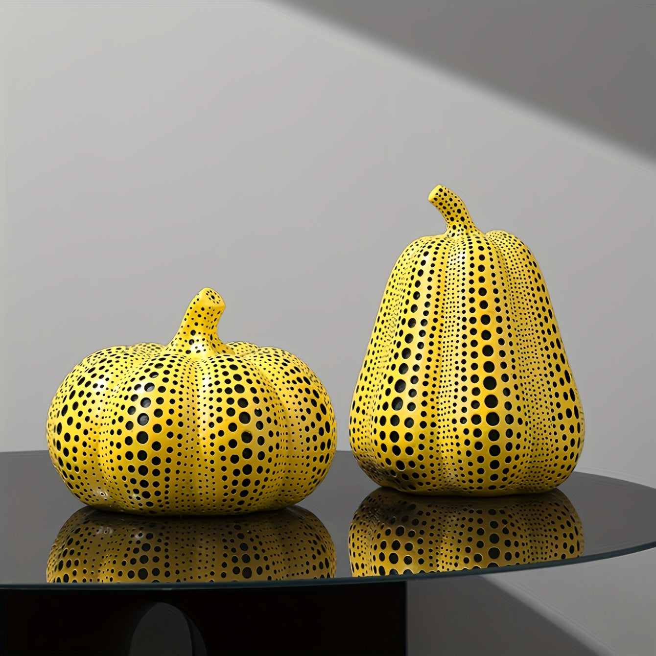 Tnessential Modern Halloween Resin Pumpkin Sculpture 3D Decor