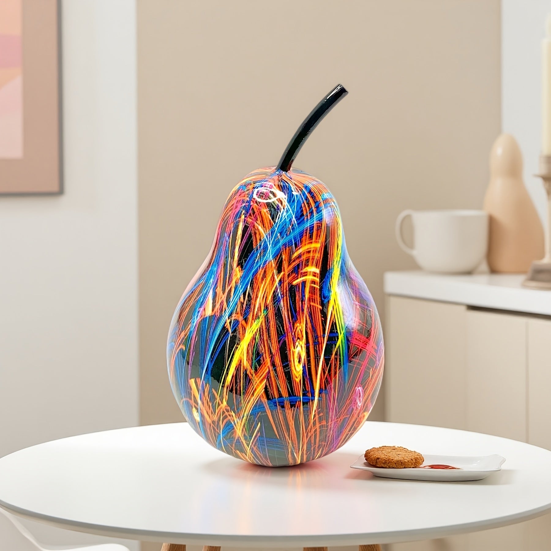 Tnessential Elegant Multicolor Pear-shaped Sculpture Decor 3D Decor