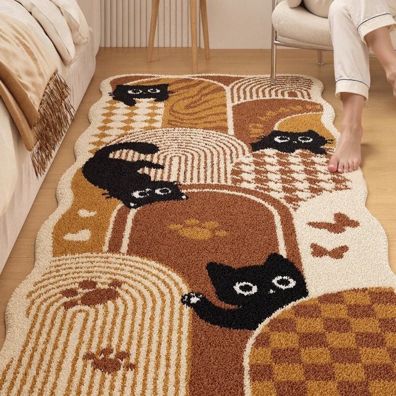 CREAM CAT RUG view 5