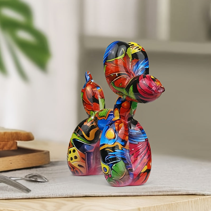 Tnessential Colored Balloon Dog Resin Statue 3D Decor