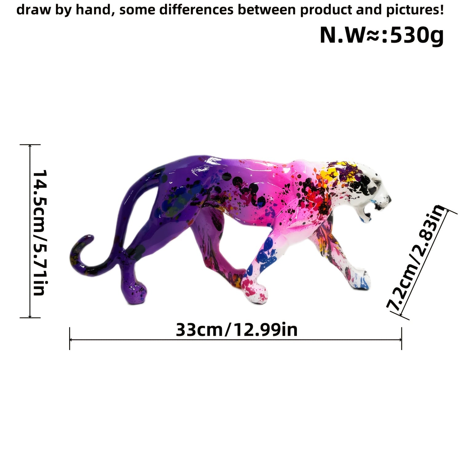 Tnessential Chic Leopard Statue 3D Decor