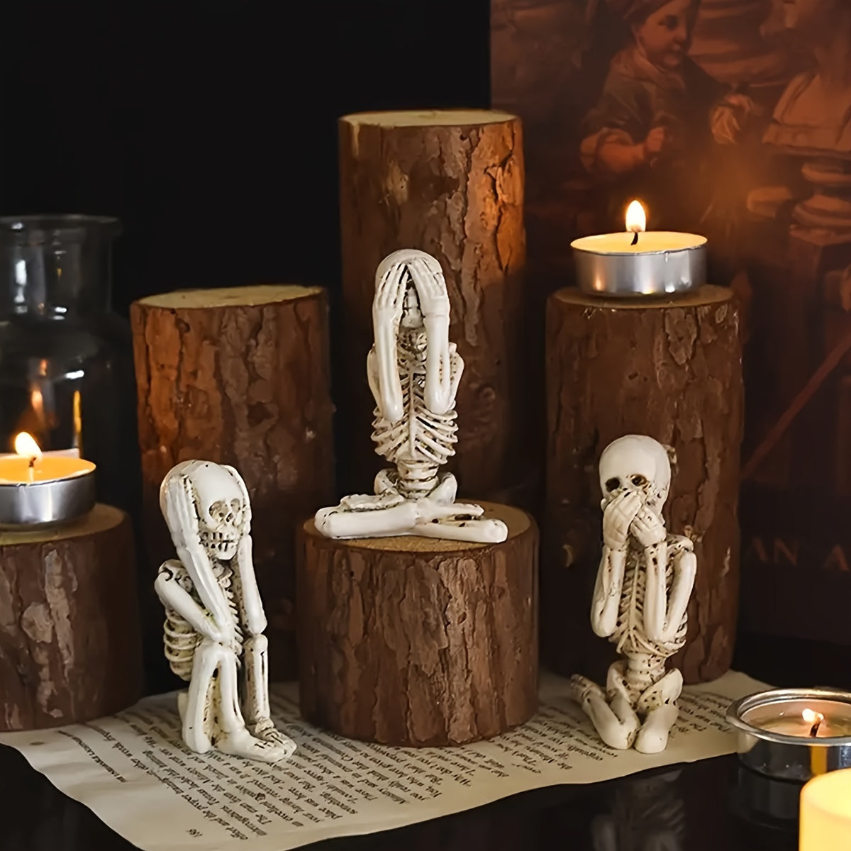 Tnessential S\u002f1set Halloween Ghost Festival 3pcs Set of Unseen 3D Decor