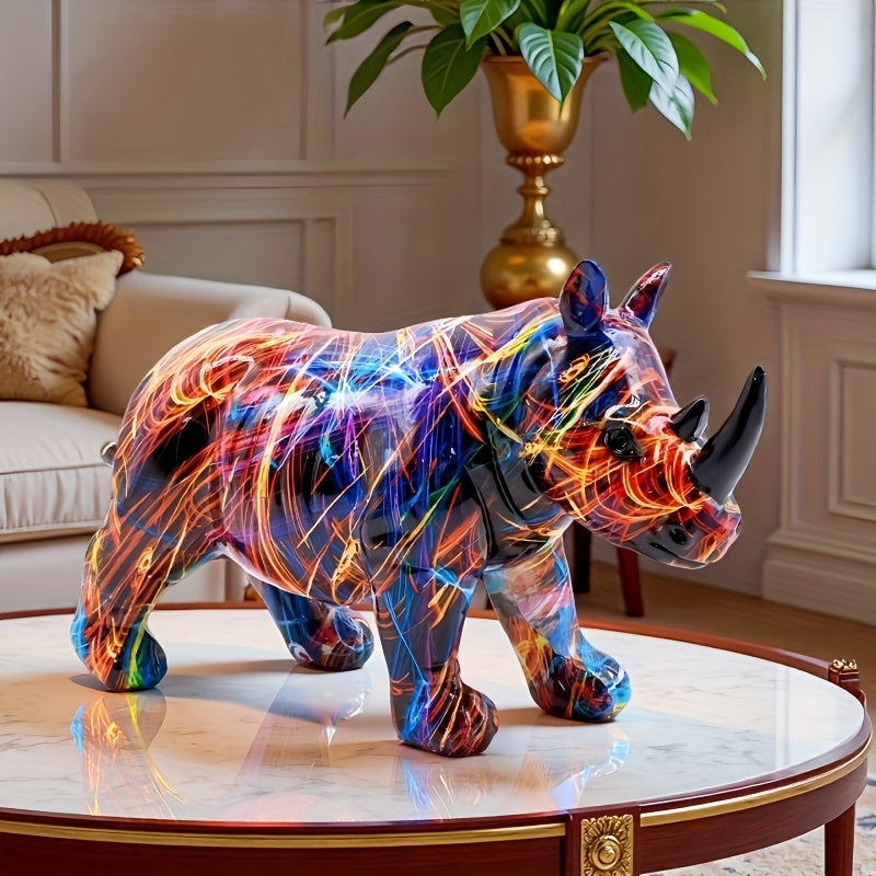 Tnessential Colorful Animal Rhinoceros Ation 3D Decor