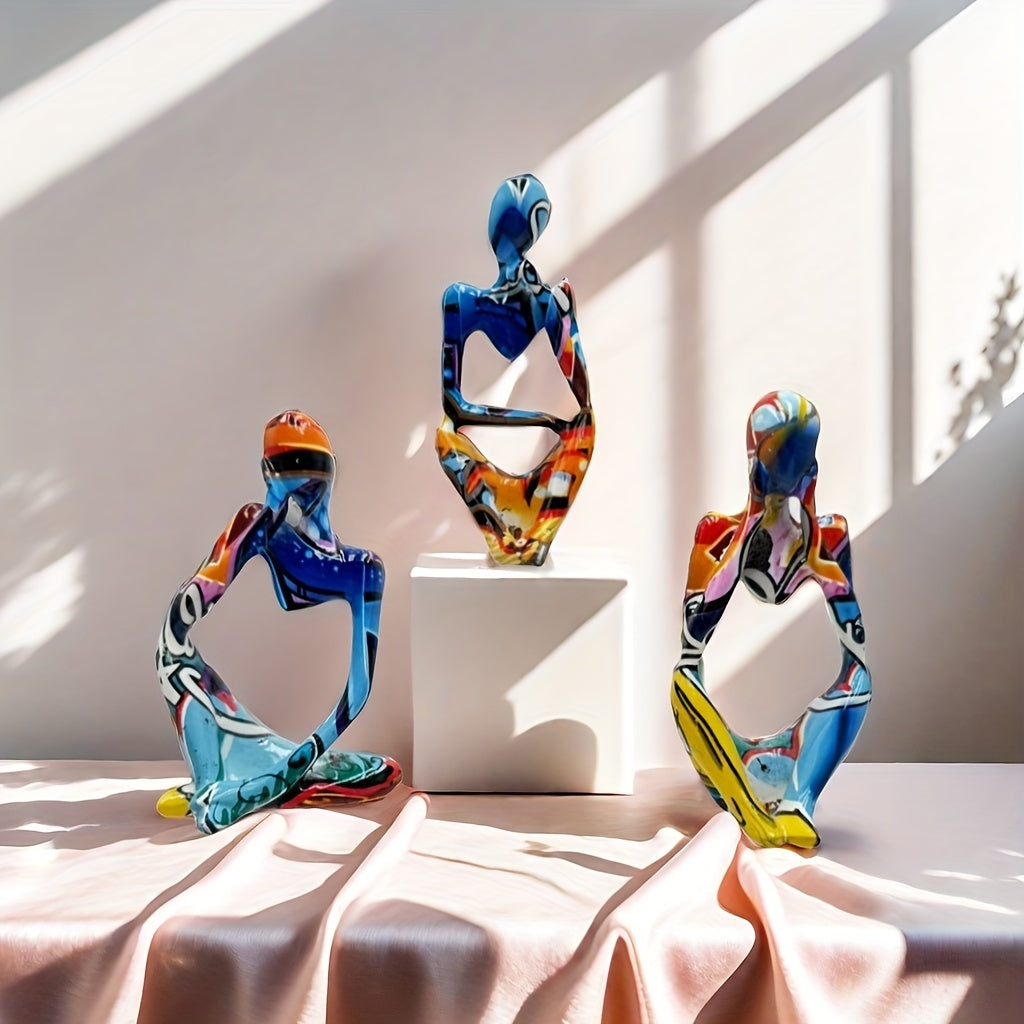 Tnessential Statue of an Abstract Thinker 3D Decor