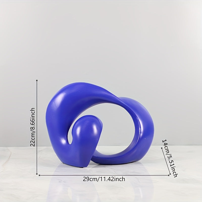 Tnessential Creative Wavy Resin Statue 3D Decor
