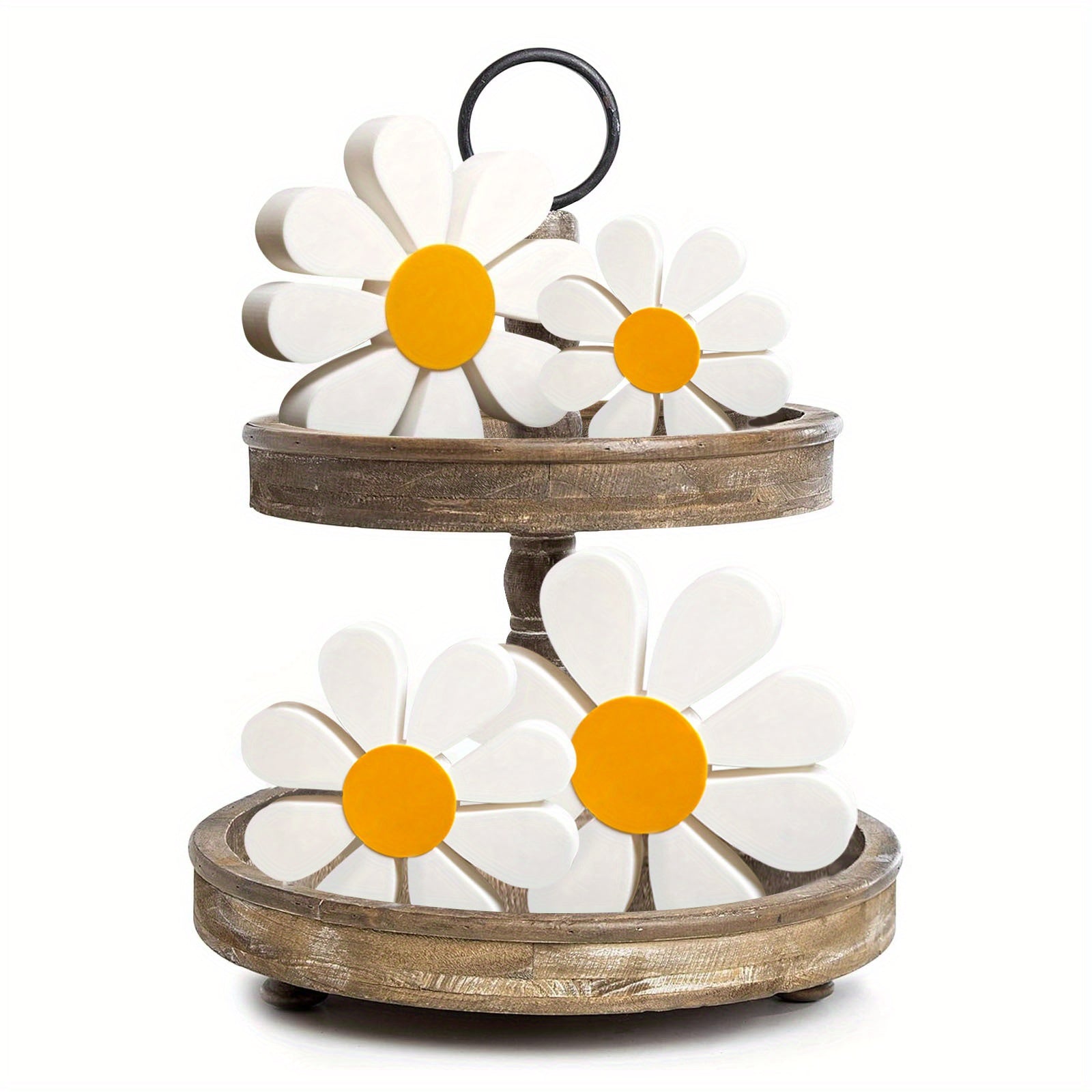 Tnessential Farmhouse Literary Decor 3D Daisy Ornaments 3D Decor