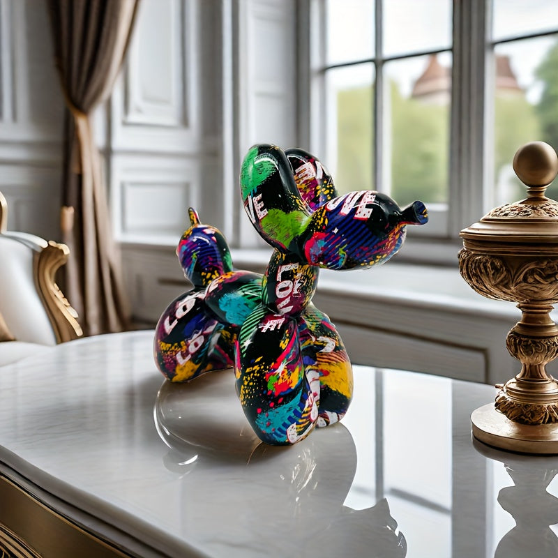 Tnessential LOVE Hip-hop Balloon Dog Statue 3D Decor