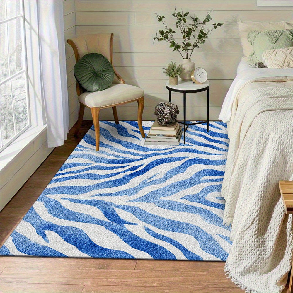 BLUE STRIPED 2 RUG view 3