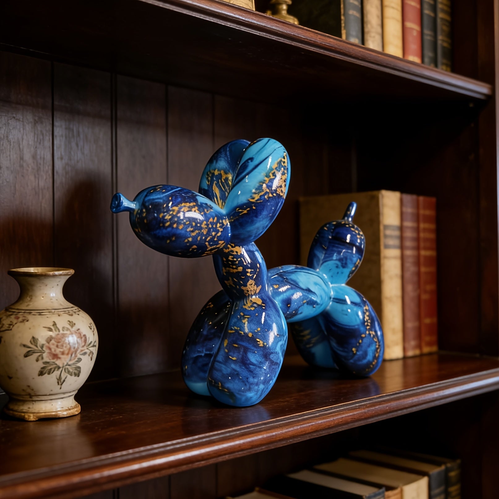 Tnessential Starry Blue Balloon Dog Figurine 3D Decor
