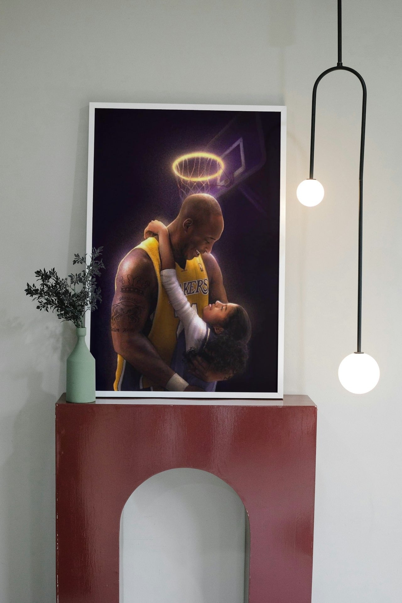 KOBE BRYANT & GIANNA CANVAS POSTER