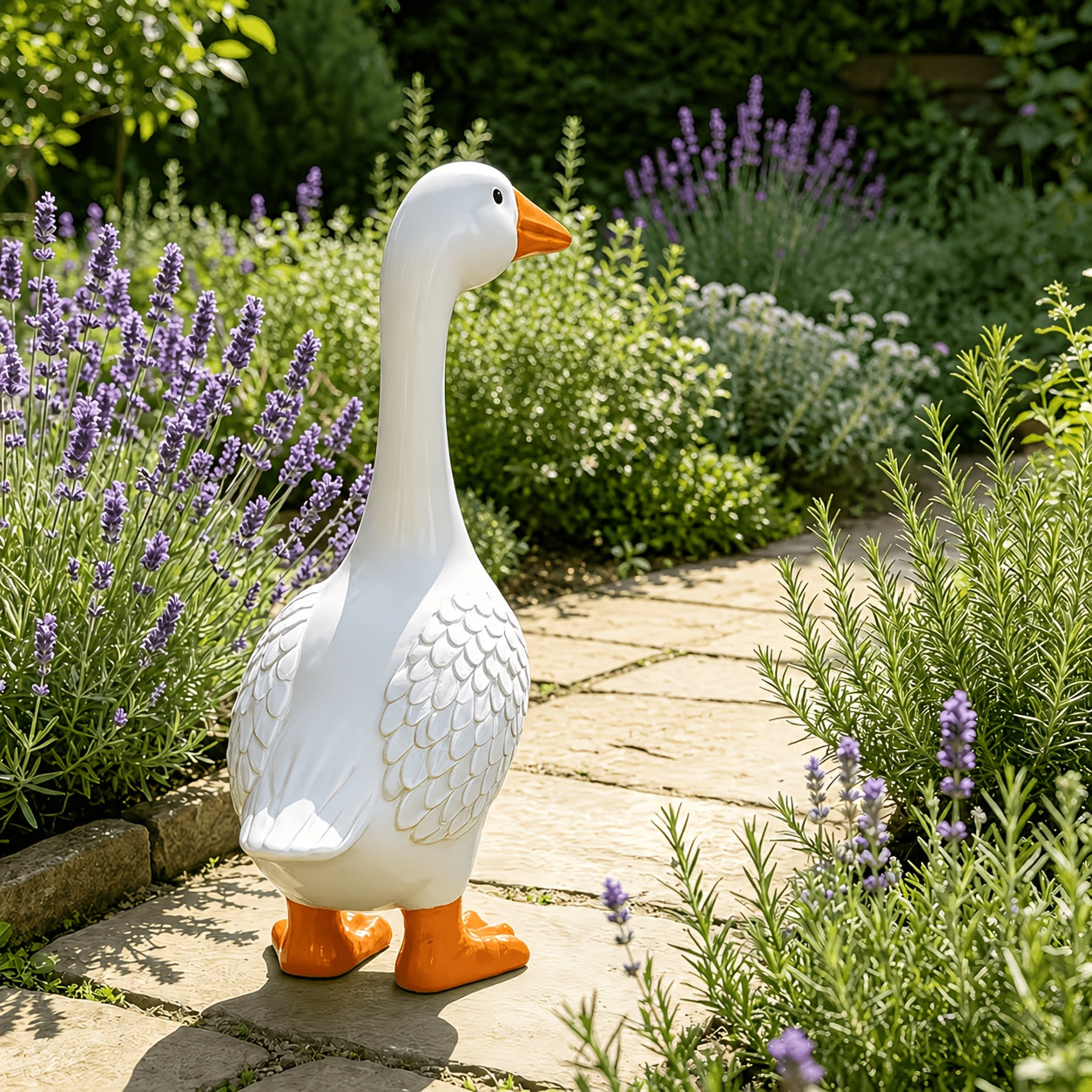 Tnessential Outdoor Goose Garden Statue 3D Decor