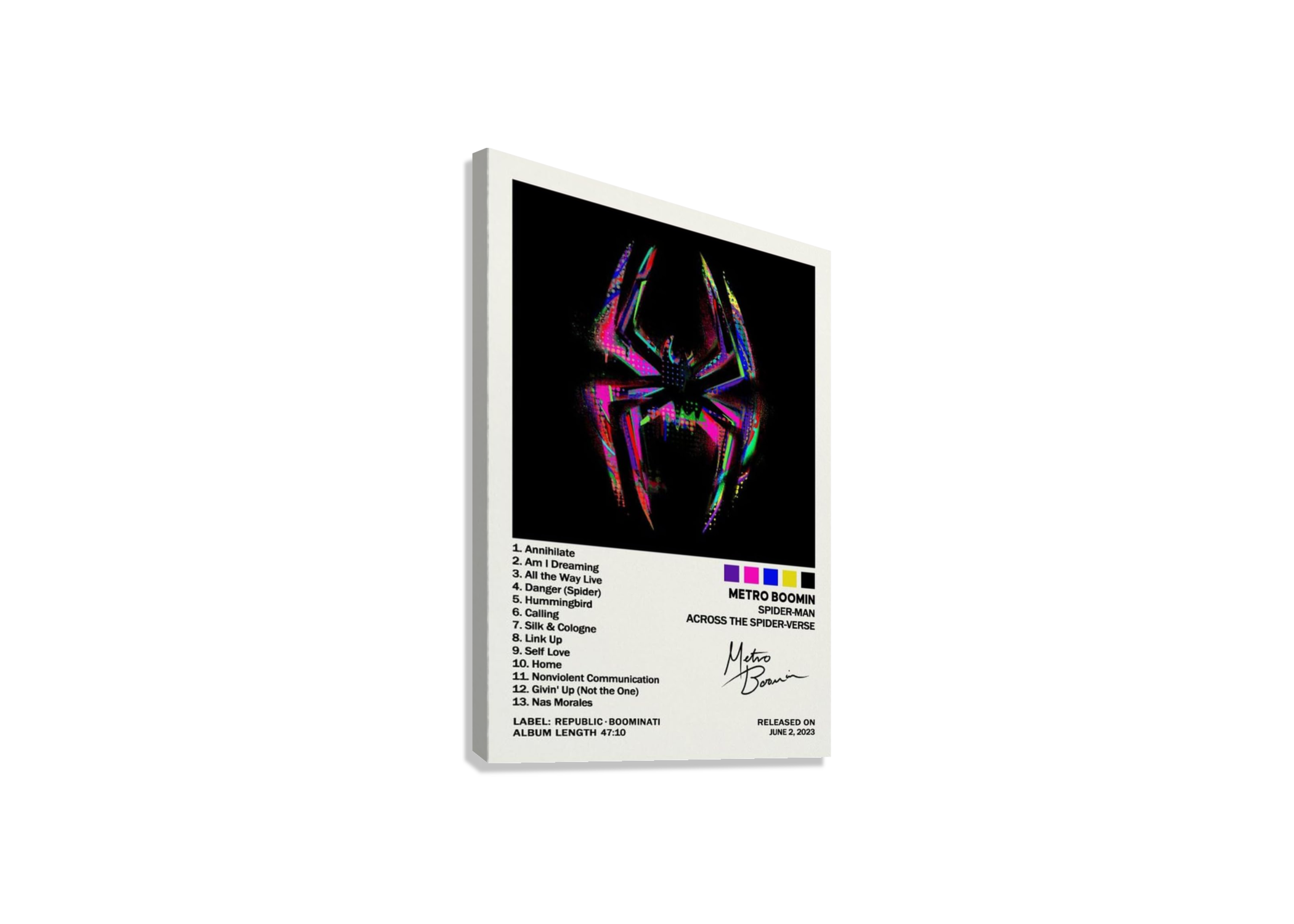 METRO BOOMIN X ACROSS THE SPIDER VERSE CANVAS POSTER