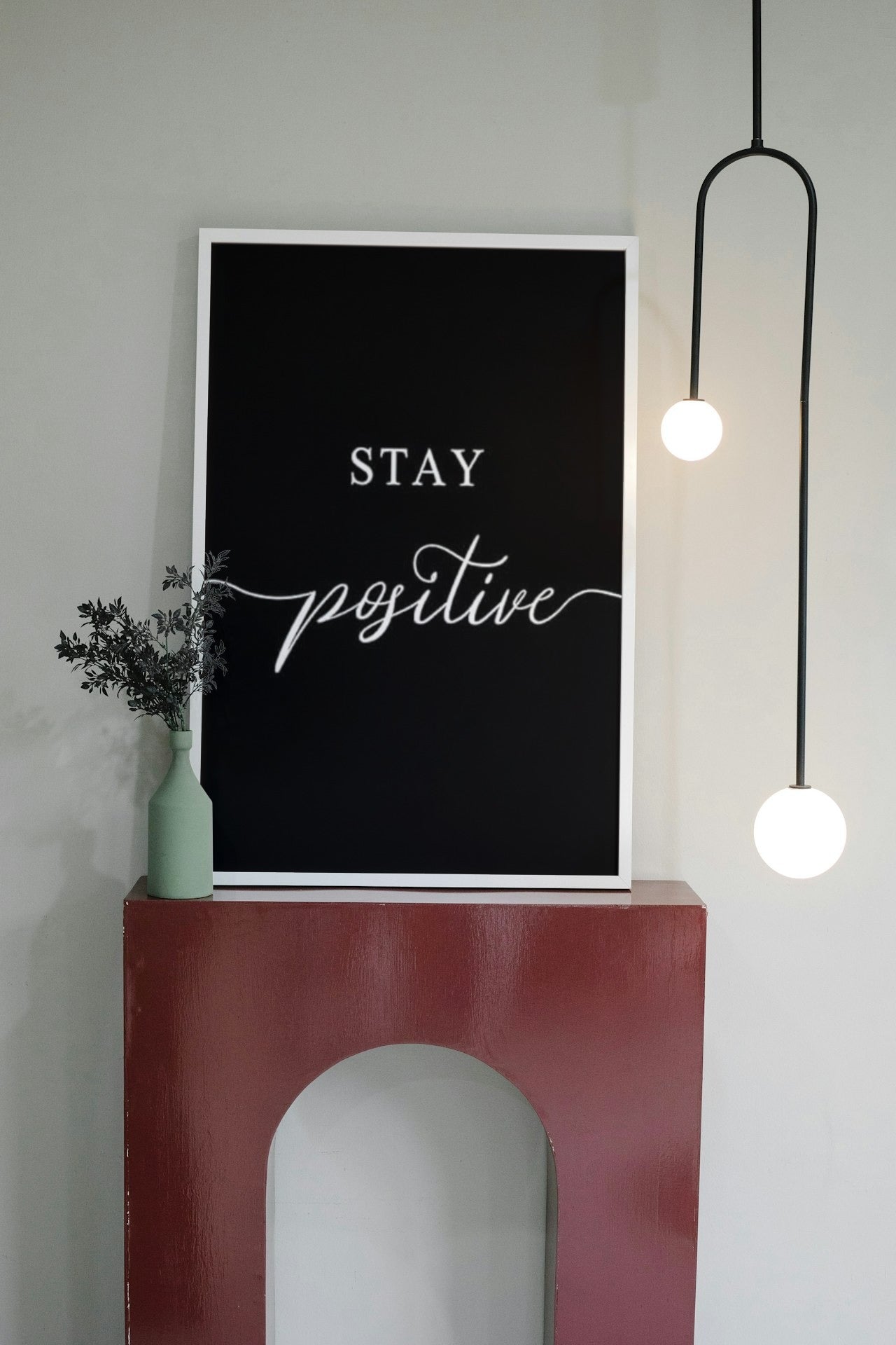 STAY POSTIVE MOTIVATIONAL CANVAS POSTER